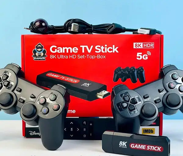 5G 8K Ultra HD Retro Video Game Console – Plug & Play Android Game Stick, 3D Arcade Games for TV Gaming