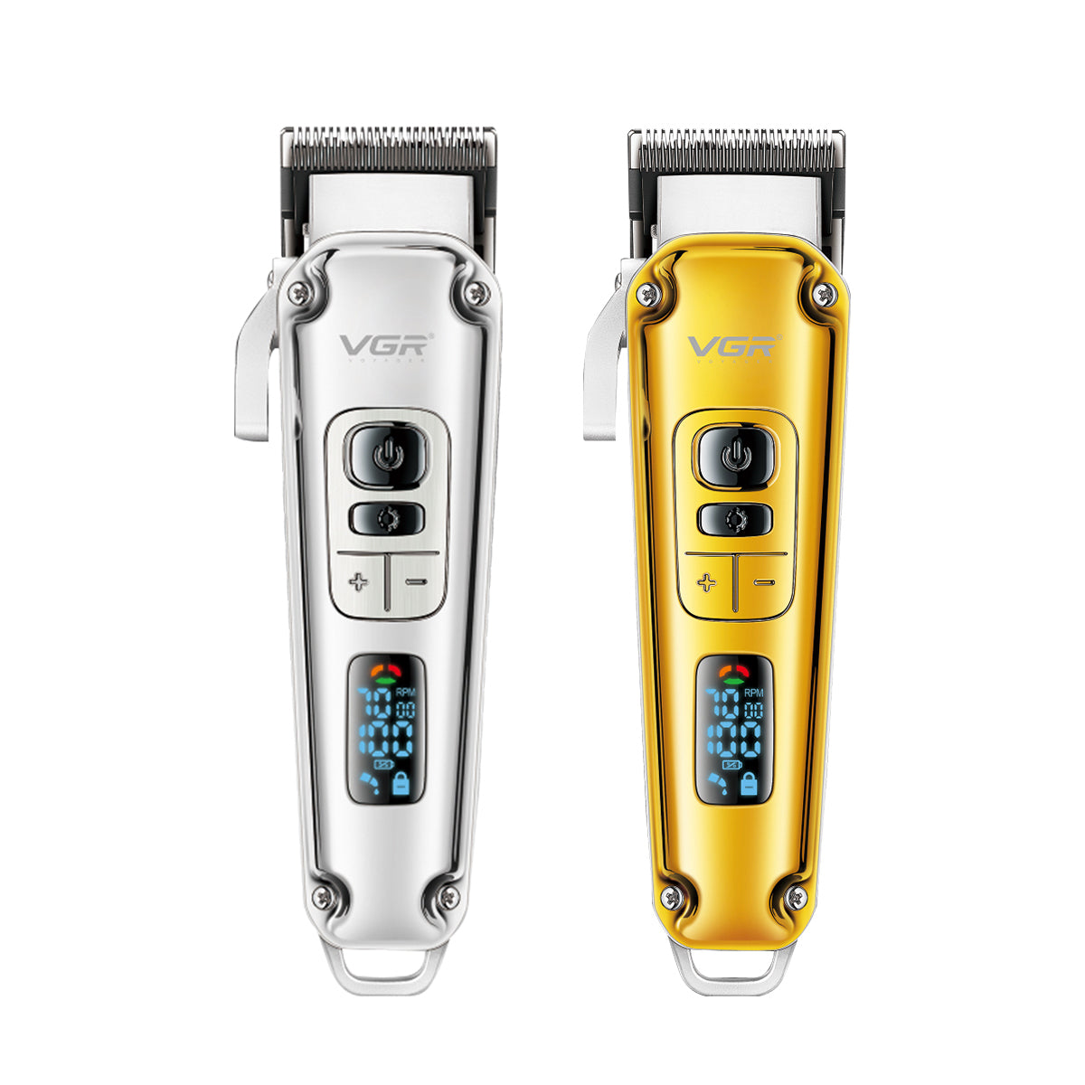 VGR V-006 Professional Hair Clipper – Gold Salon Trimmer with Digital Display
