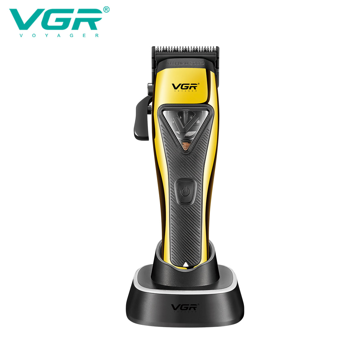 VGR V-015 Professional Hair Clipper – 9000 RPM Vector Motor, DLC Blade, USB-C