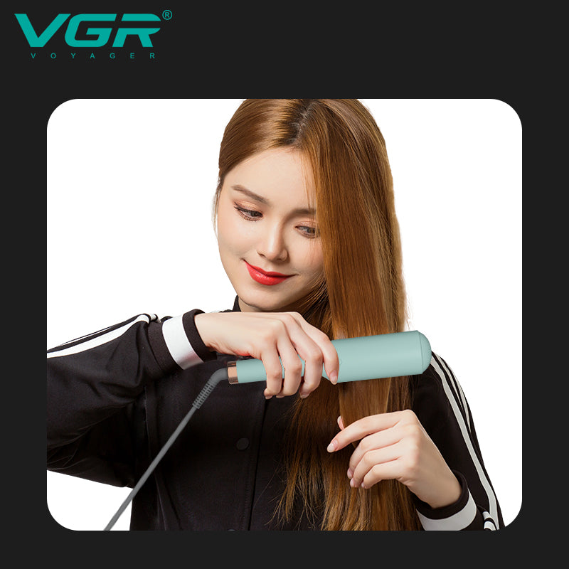 VGR‑592 Hair Straightening Brush – Professional Ceramic Brush, Fast Heating, Digital Display, Auto Shut-Off, 5 Heat Levels
