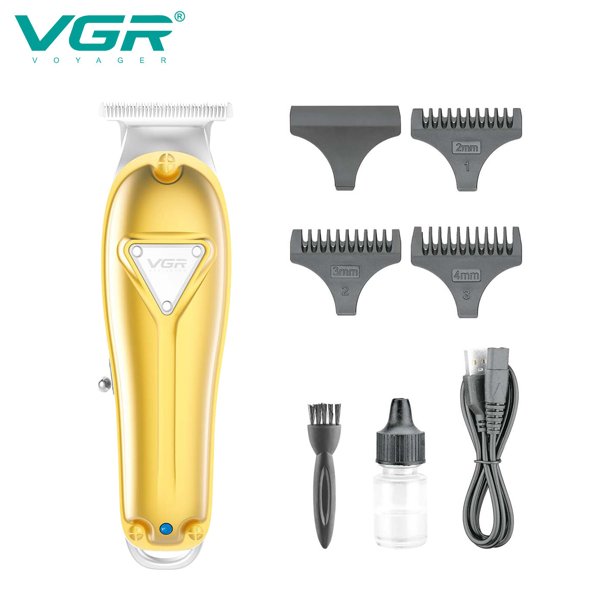 VGR V-057 Rechargeable Hair Trimmer – Precision Stainless Steel & Titanium Blade