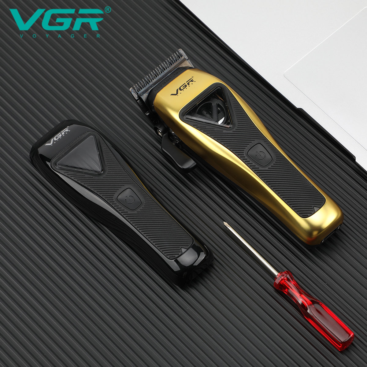 VGR V-015 Professional Hair Clipper – 9000 RPM Vector Motor, DLC Blade, USB-C