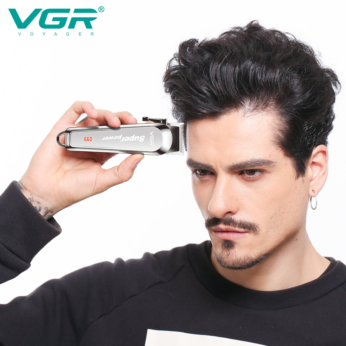 VGR V-060 Hair Clipper Set – Rechargeable, Stainless Steel Blades,