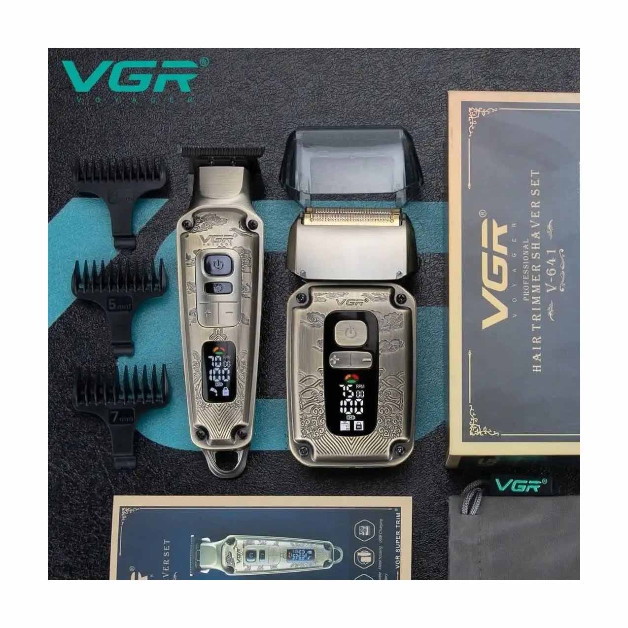VGR V-641 2-in-1 Hair Trimmer and Shaver – USB Rechargeable