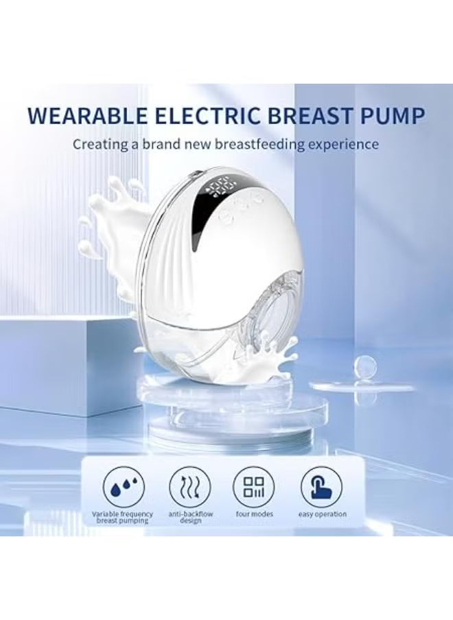 Wearable Electric Breast Pump Lightweight with LED Display 4 Modes & 12 Levels