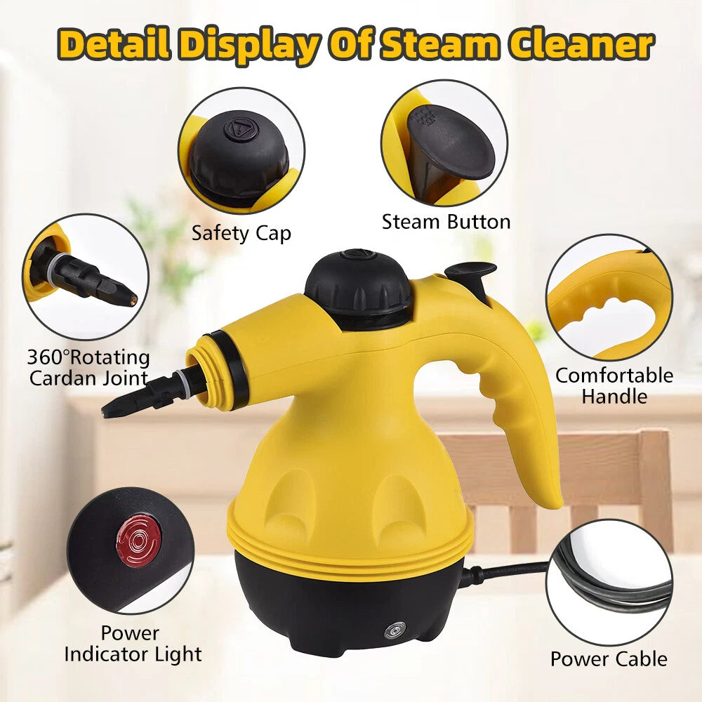 Steam Cleaner, for Home ,Kitchen , Bathroom ,1000W , 350ml