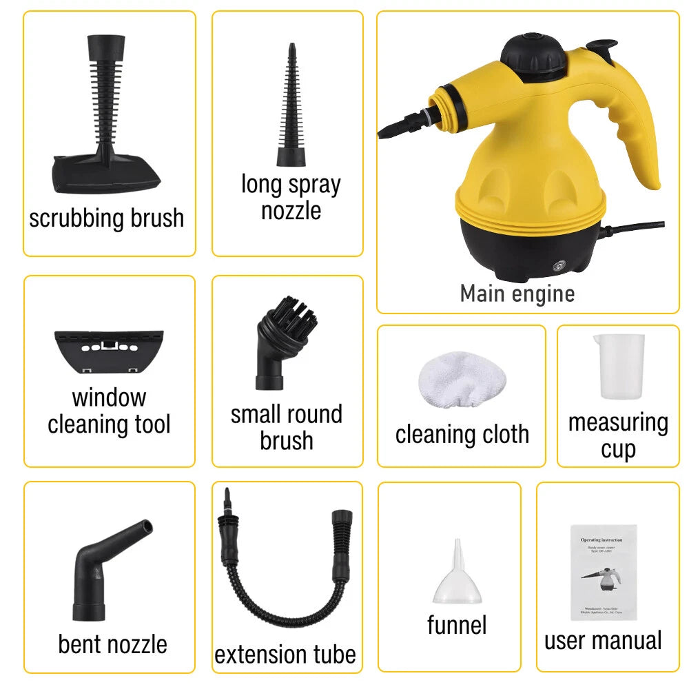 Steam Cleaner, for Home ,Kitchen , Bathroom ,1000W , 350ml