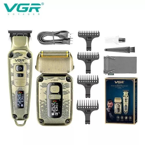 VGR V-641 2-in-1 Hair Trimmer and Shaver – USB Rechargeable