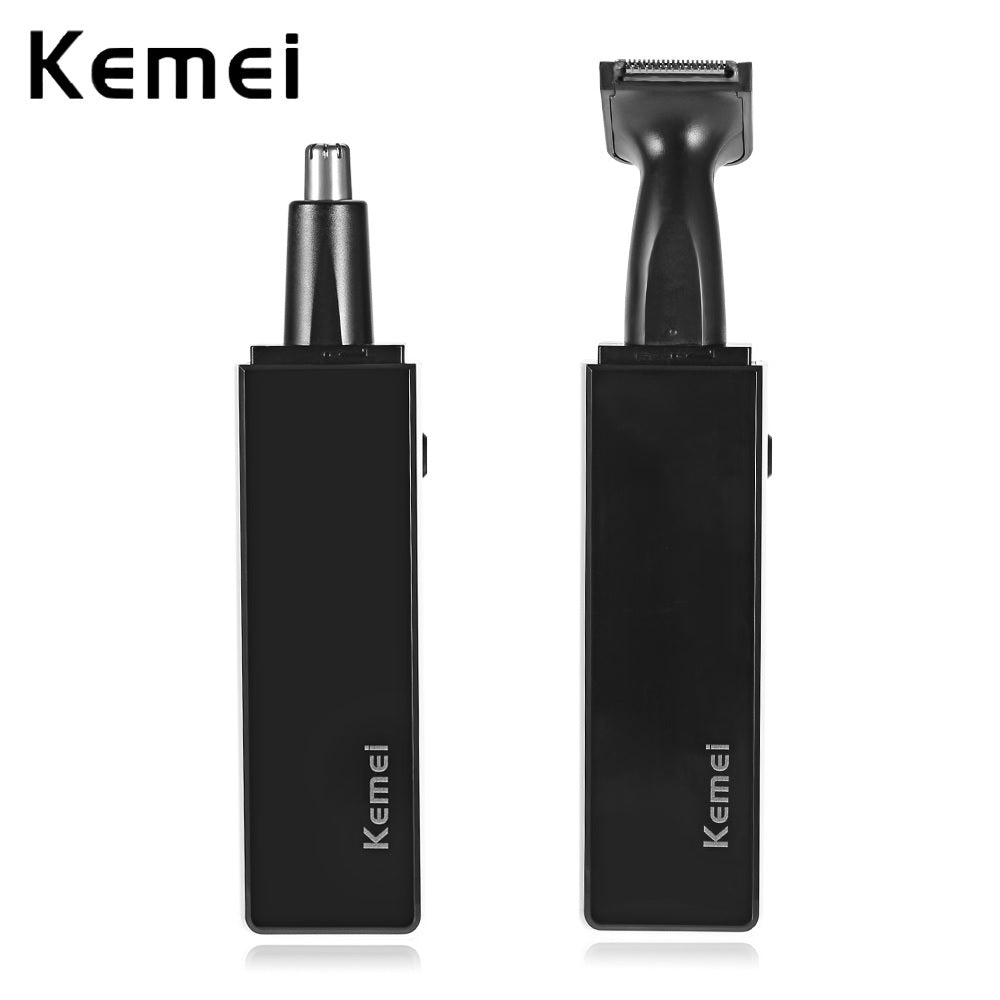 Kemei KM-6672 Nose & Ear Hair Trimmer for Men & Women – White, Rechargeable