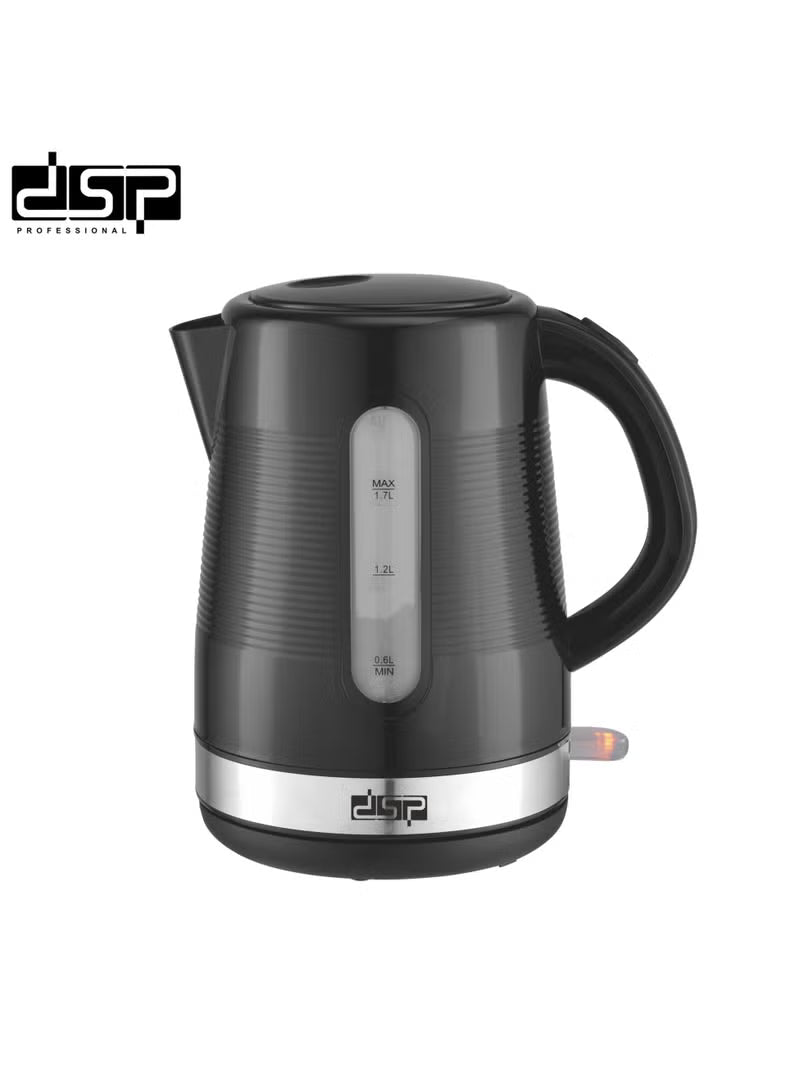 DSP Electric Kettle KK1264 – 1.7L Black, 1850W