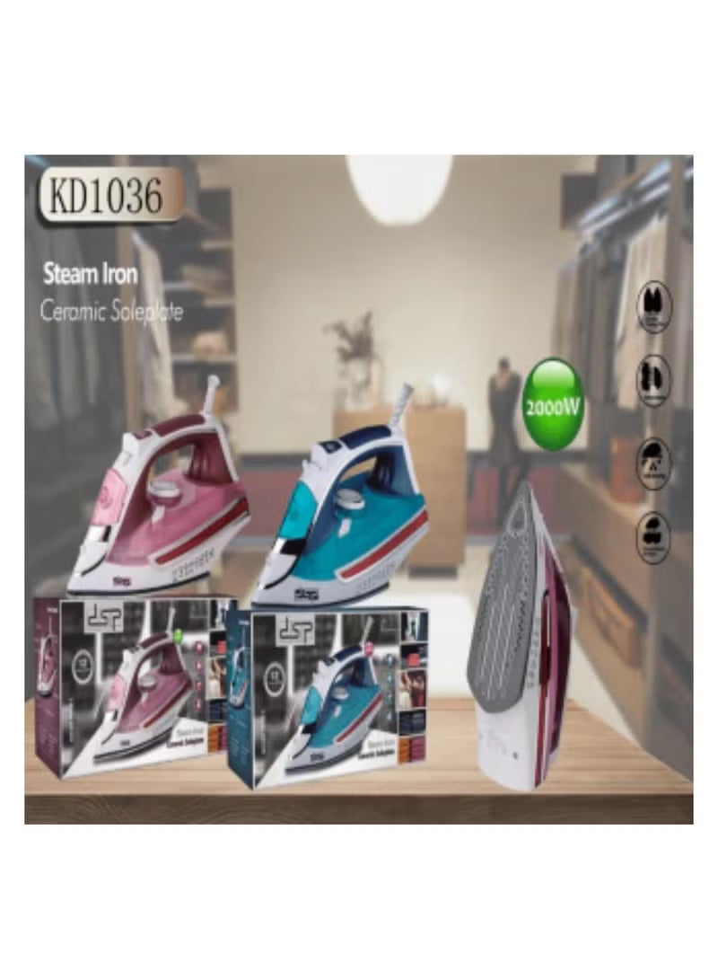 DSP KD1036 – 2000W Steam Iron with Ceramic Soleplate