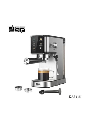 DSP Espresso & Cappuccino Coffee Machine 1350W Silver – KA3115