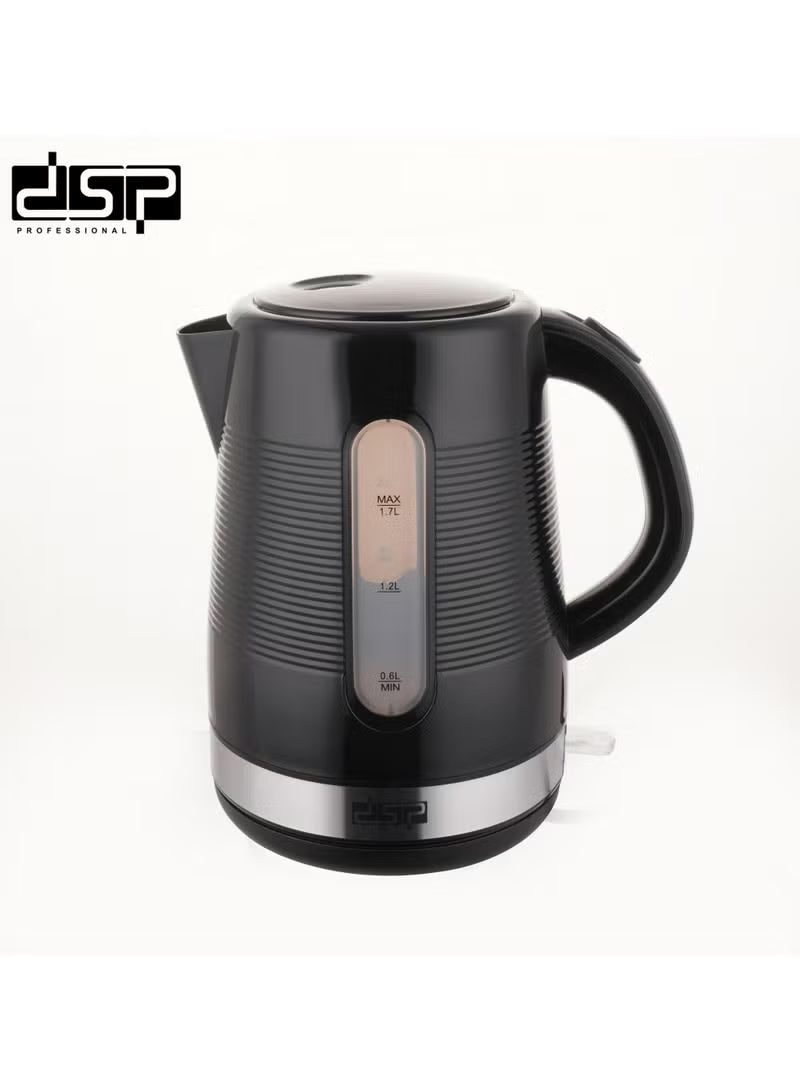 DSP Electric Kettle KK1264 – 1.7L Black, 1850W