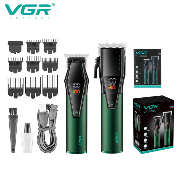 VGR V-677 Professional Hair Clipper & Trimmer Set