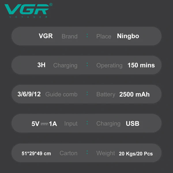 VGR V-269 Professional Hair Clipper for Men