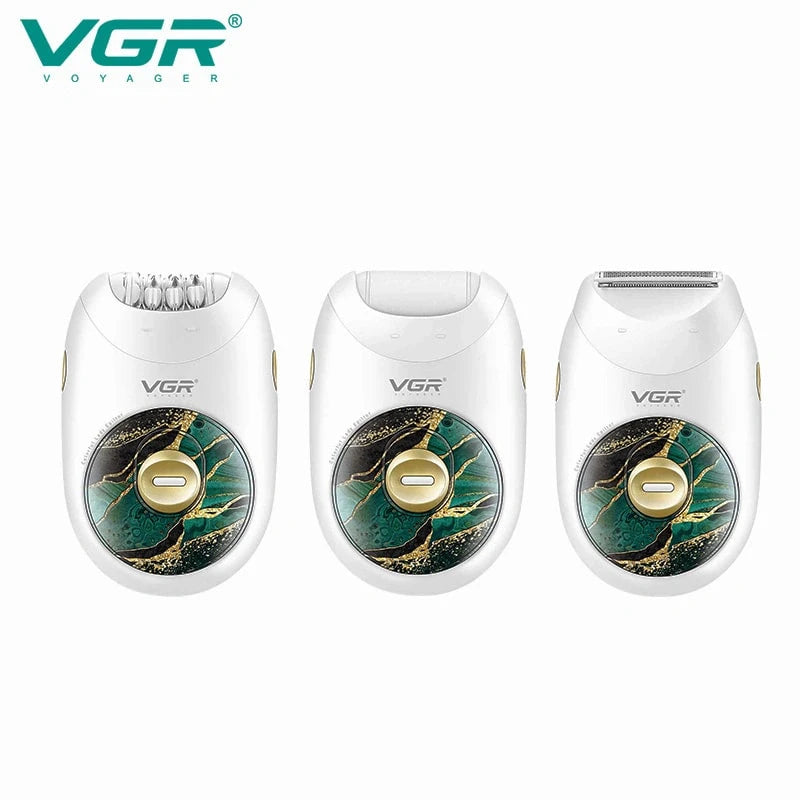 VGR V-736 3-in-1 Rechargeable Ladies Epilator