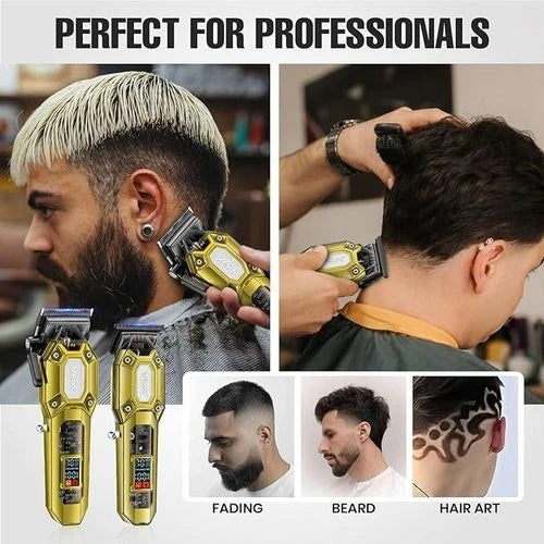 VGR Professional Hair Clipper Set – V-600 + V-900 (Gold)