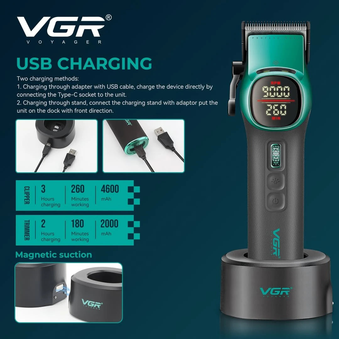 VGR V-885 S2 Rotafinity Pro 2-in-1 Barber Set