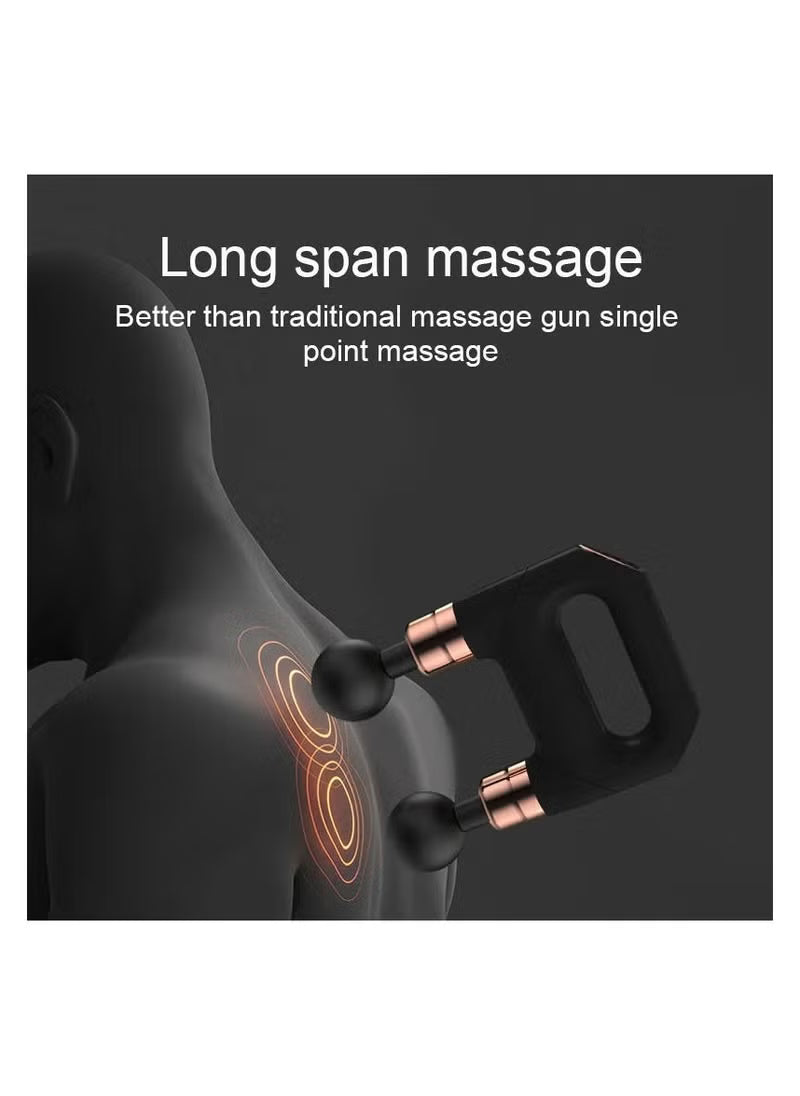 Dual Head Massager delivers intense percussions that penetrate deep into your muscles