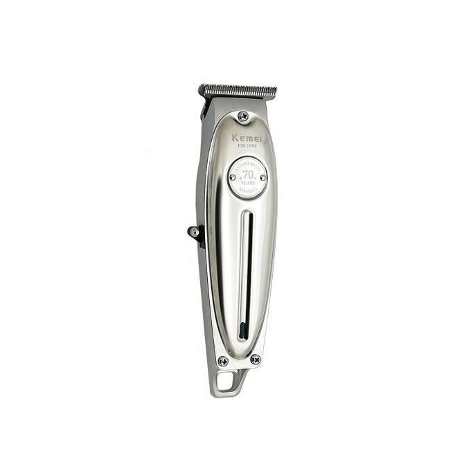 Kemei KM-1949 Electric Hair Trimmer – Rechargeable, Stainless Steel Blades, USB Charging, Silver