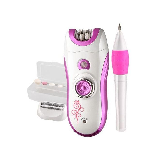 Kemei KM-3026 Women’s Electric & Battery-Powered Epilator – 3-in-1 Hair Removal Device
