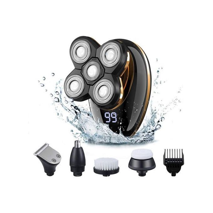 V-302 Hair Trimmers - 4 In 1 Rotary Electric Shaver Wet Hair Clipper (Black)