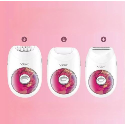 VGR V-736 3-in-1 Rechargeable Ladies Epilator