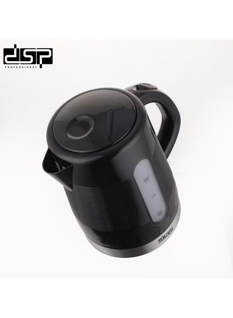 DSP Electric Kettle KK1264 – 1.7L Black, 1850W