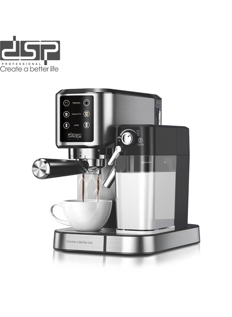 DSP KA3104 Coffee Machine 1350W – Espresso, Cappuccino & Latte