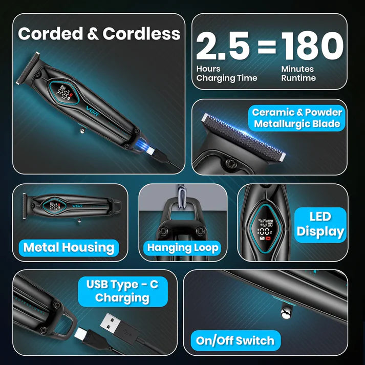 VGR V-945 Professional Hair Trimmer for Men