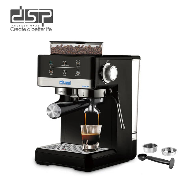 DSP Professional Espresso Coffee Machine 1350W Black – KA3123