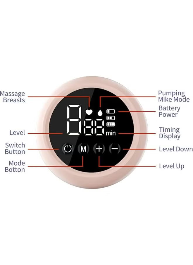 Double Electric Breast Pump with 2 Modes & 9 Levels (Pink)