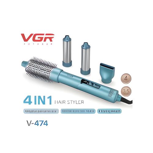 VGR V-474 Professional 4-in-1 Hair Styler – Dryer, Straightener, Curler & Volumizer