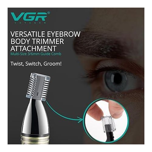 VGR - V-620 Rechargeable Professional Beard Straightener Gold