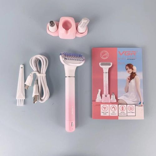 V-611 Professional Ladies Shaver Set 3 in 1, Shaver for Women Pink