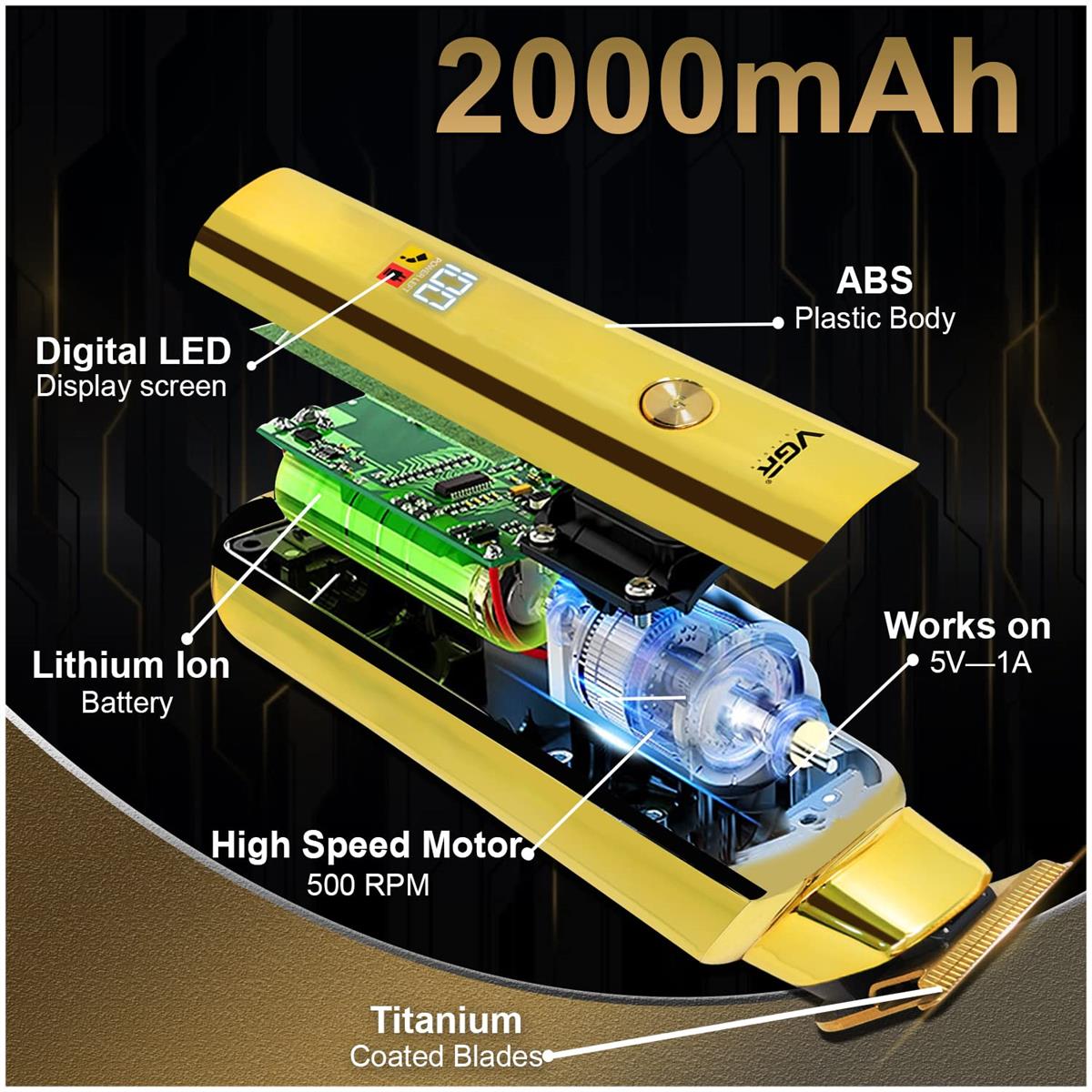 VGR V-947 Professional Hair Trimmer for Men