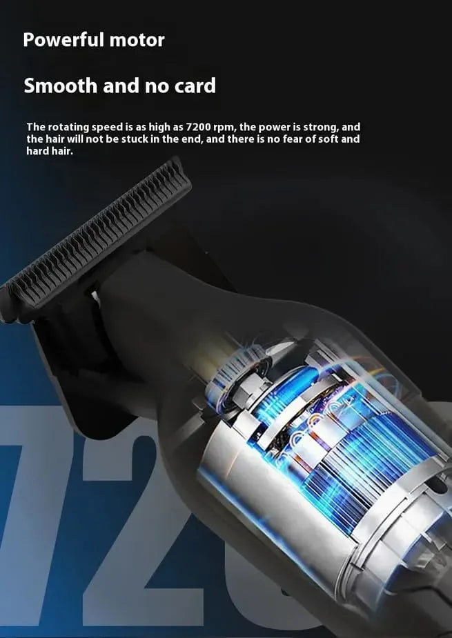 Kemei KM-1563 Titanium Beard & Hair Trimmer for Men – 1200mAh Battery, High-Carbon Steel Blades, 4 Trim Levels