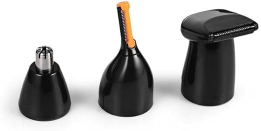 Kemei KM-312 Rechargeable 3-in-1 Nose, Ear, Eyebrow & Sideburn Trimmer – Stainless Steel Blades