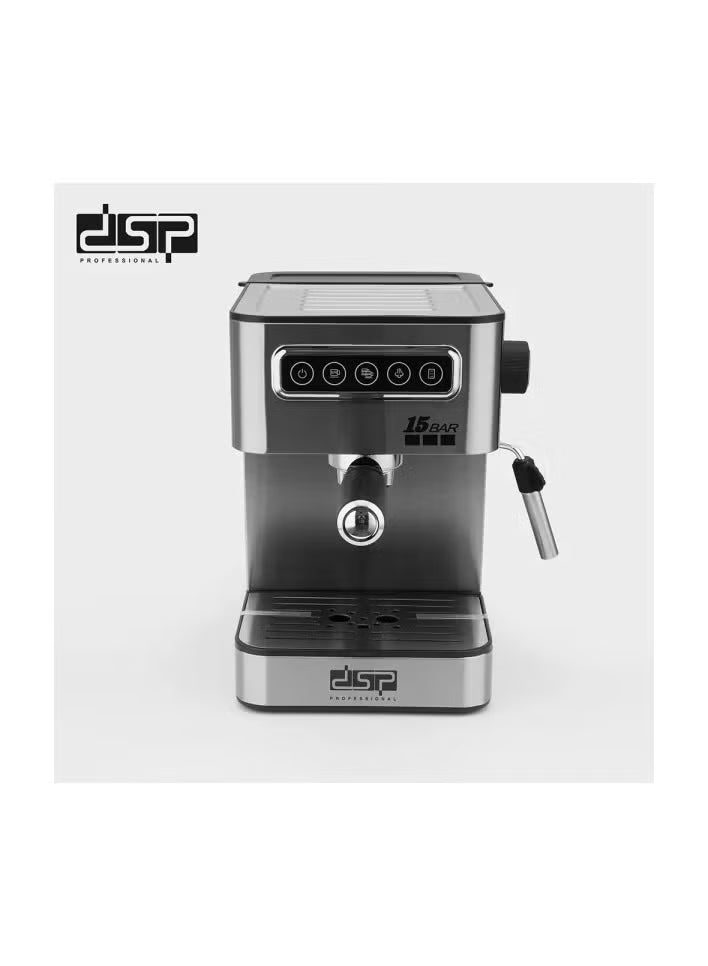 DSP Espresso Coffee Machine 850W Silver – KA3092