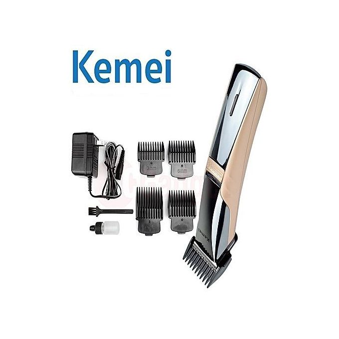 KM-5018 Professional Hair Clipper for Men – Sharp Blade, Dual Power, Smart Chip – Black/Gold