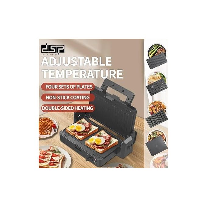 Dsp Electric Waffle Maker Grill Sandwich Maker, ToasterKC-1171