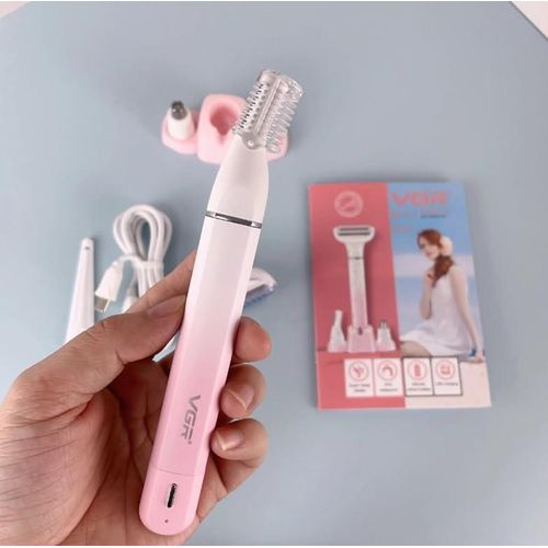 V-611 Professional Ladies Shaver Set 3 in 1, Shaver for Women Pink