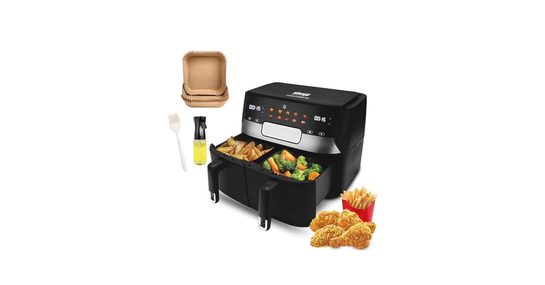 DSP 10L Dual Basket Digital Air Fryer KB2125