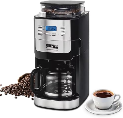 DSP 2-in-1 Coffee Machine KA3055 – Built-In Grinder & Drip Brewer