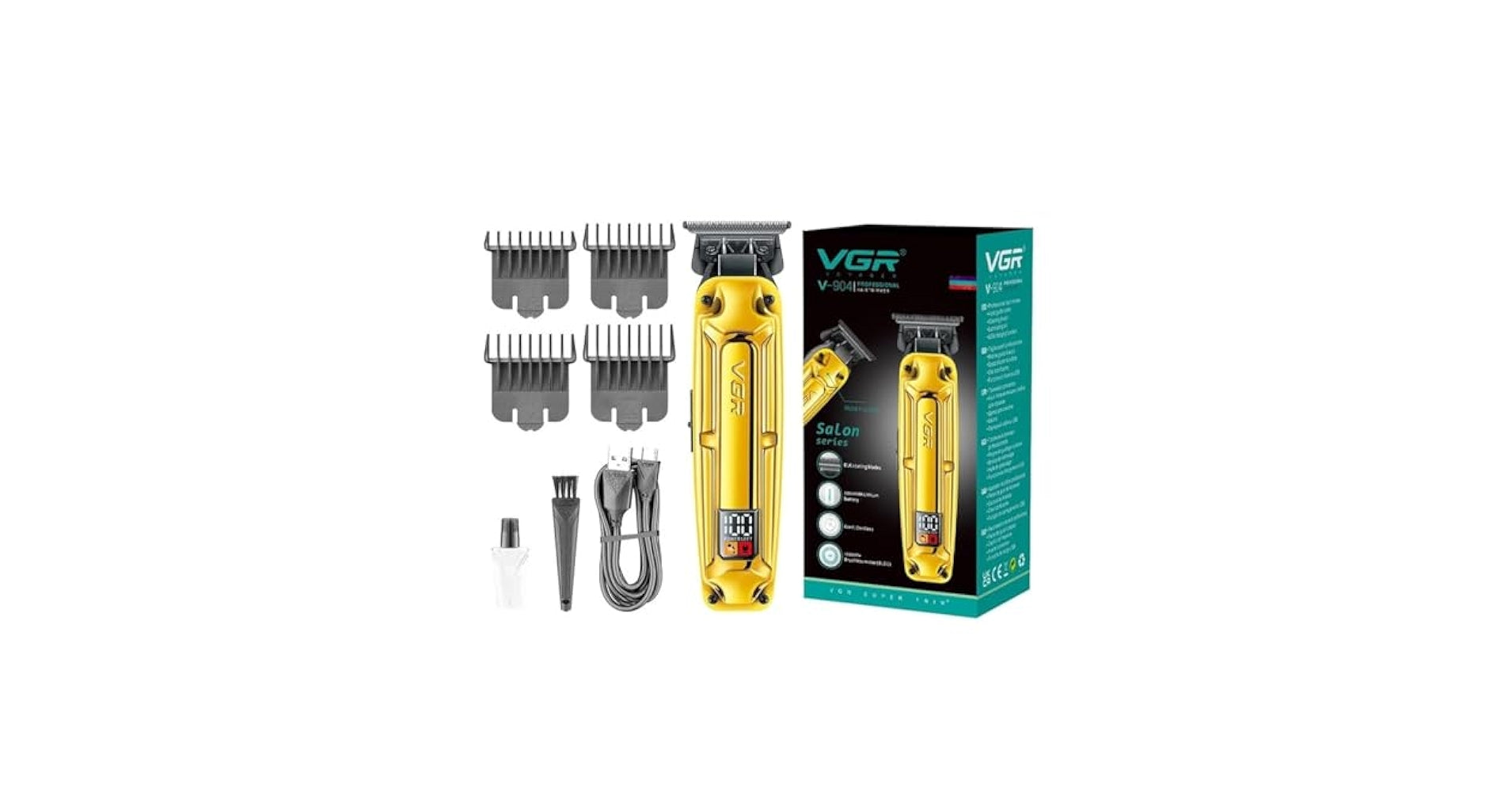 V-904 Professional Hair Clipper, Trimmer for men (Gold)