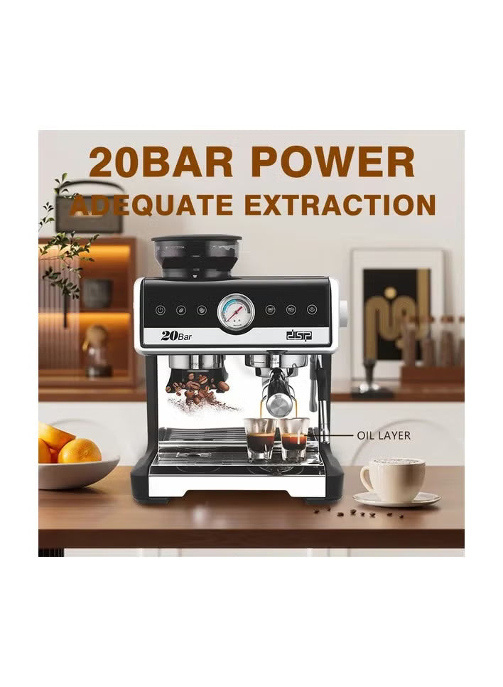 DSP Super-Automatic Coffee Machine 2250W Silver – KA3107