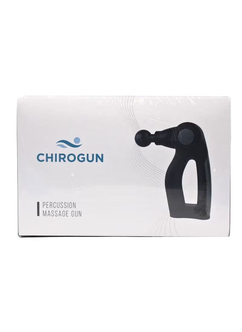 CHIROGUN PERCUSSION MASSAGE GUN RECHARGEABLE 17 HEADS 4 SPEEDS
