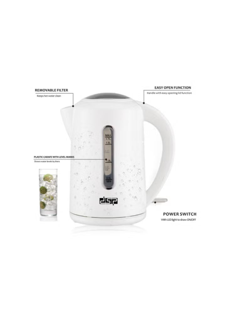 KK1112 Electric Kettle – 1.7L, 2200W Rapid Boil with Advanced Safety Features & Filtration System
