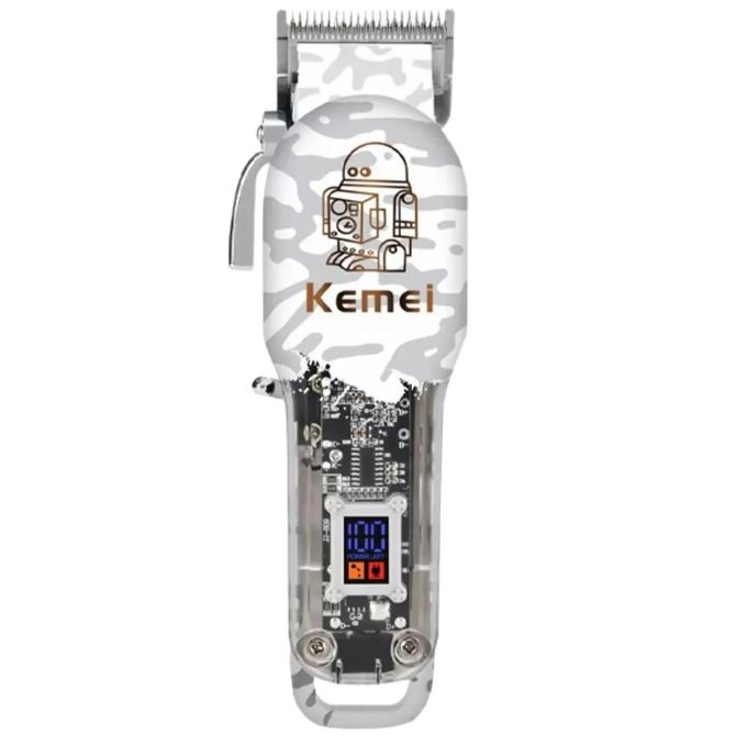 Kemei KM-2137 Rechargeable Hair Clipper for Men – Dual Blade, Cordless Use, 3 Guide Combs