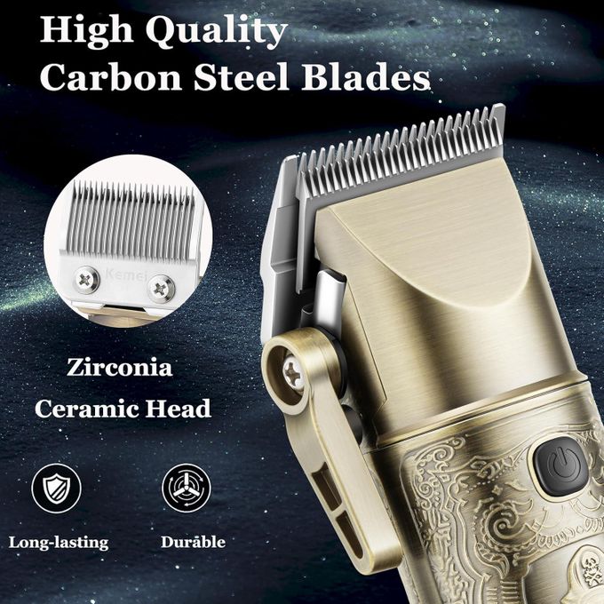 Kemei KM-T2235 Professional Hair Clipper – Rechargeable Electric Trimmer with LCD Display, IPX5 Waterproof, 2000mAh Battery
